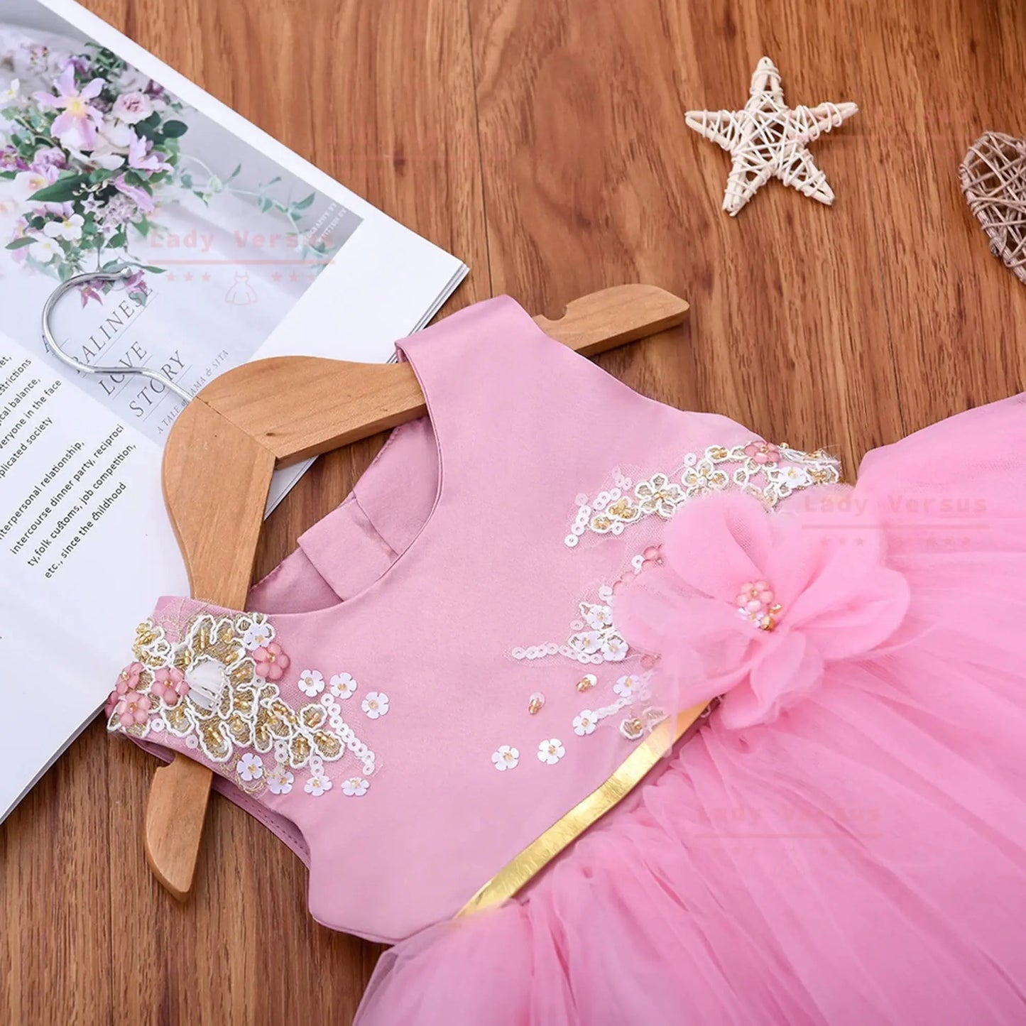 Baby Girl Party Dress / Girl Christening Gown/ Girl Baptism Outfit /birthday princess gown /toddler cake smash party/ 1st birthday party