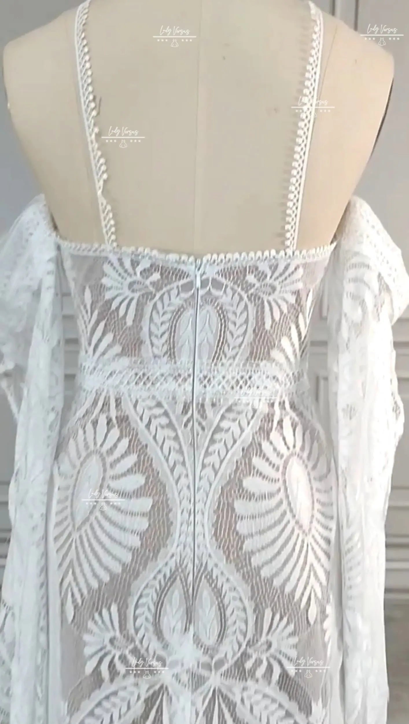 Boho Wedding Dress/ Bohemian Wedding Dress/ Beach Wedding Dress / Elegant  Lace bohemian wedding dress Lady Versus