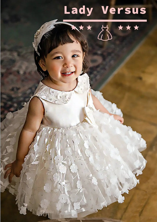 Baby Girl Baptism Dress  | Baby Girl Christening Gown | Baby Girl Baptism Outfit | birthday princess gown / flower girl dress/ Occasion wear Lady Versus