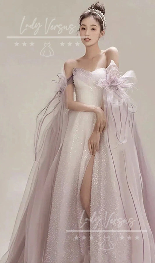 Unique  fairy tail Wedding dress/ Prom Dress/ Bridesmaids dress/ Flower girls dress / Occasional dress/ photoshoot dress /Prom Dress Lady Versus