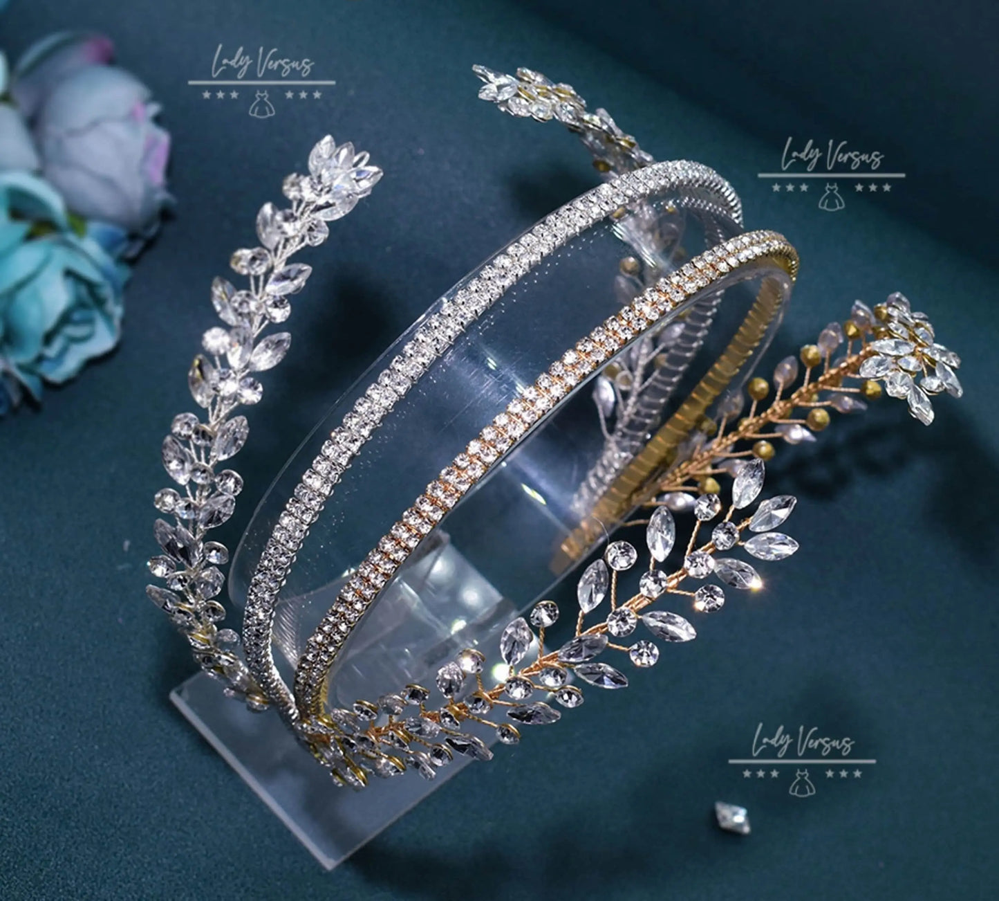 Stunning gold or silver Beads Headpiece, Bride Tiara, Pearl Headband, Bride Tiara, Wedding Tiara, Photoshoot  hair accessories