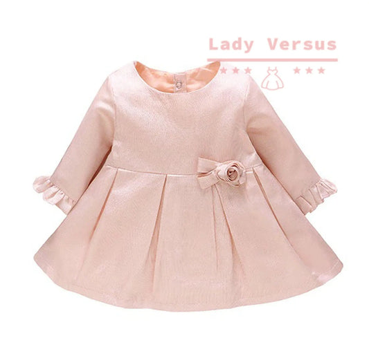 Pink Baby girls christening dress/Baby Girl 1st Birthday/ Party Dress /Flower girls dress/ Princess dress/ Birthday dress/ baptism dress Lady Versus