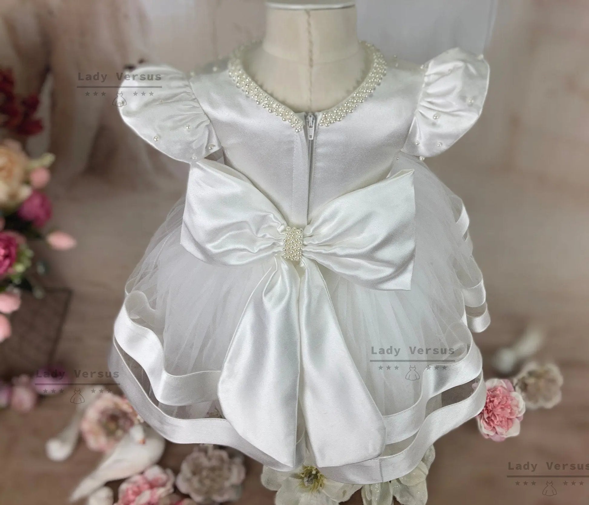 Baby Girl Baptism Dress  | Baby Girl Christening Gown | Baby Girl Baptism Outfit | birthday princess gown / flower girl dress Lady Versus