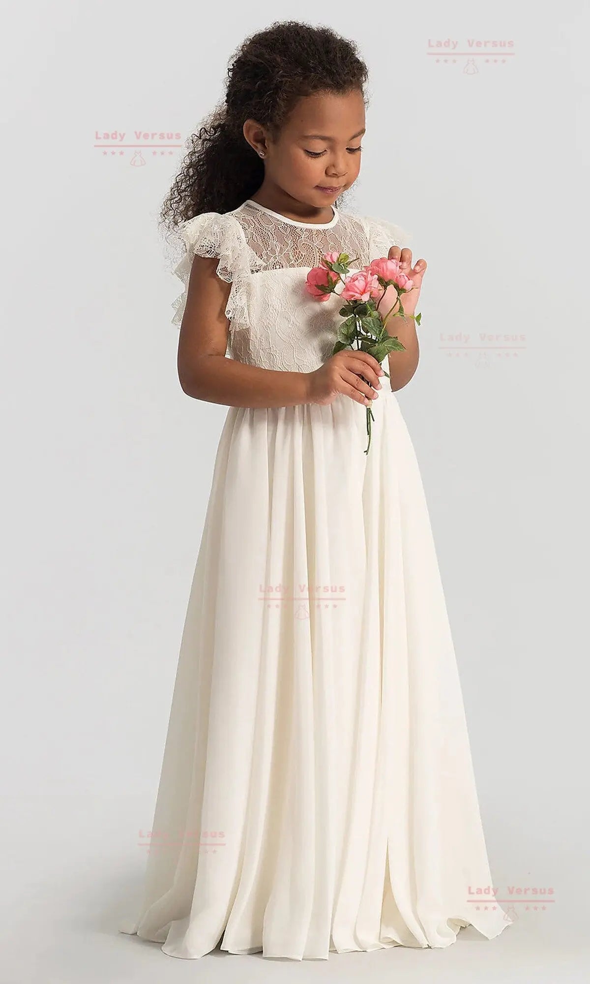 Girl Holy communion dress  /Birthday Dress /Baptism Outfit/Long dress/ toddler  dress/ princess birthday  dress/ flower girl dress Lady Versus