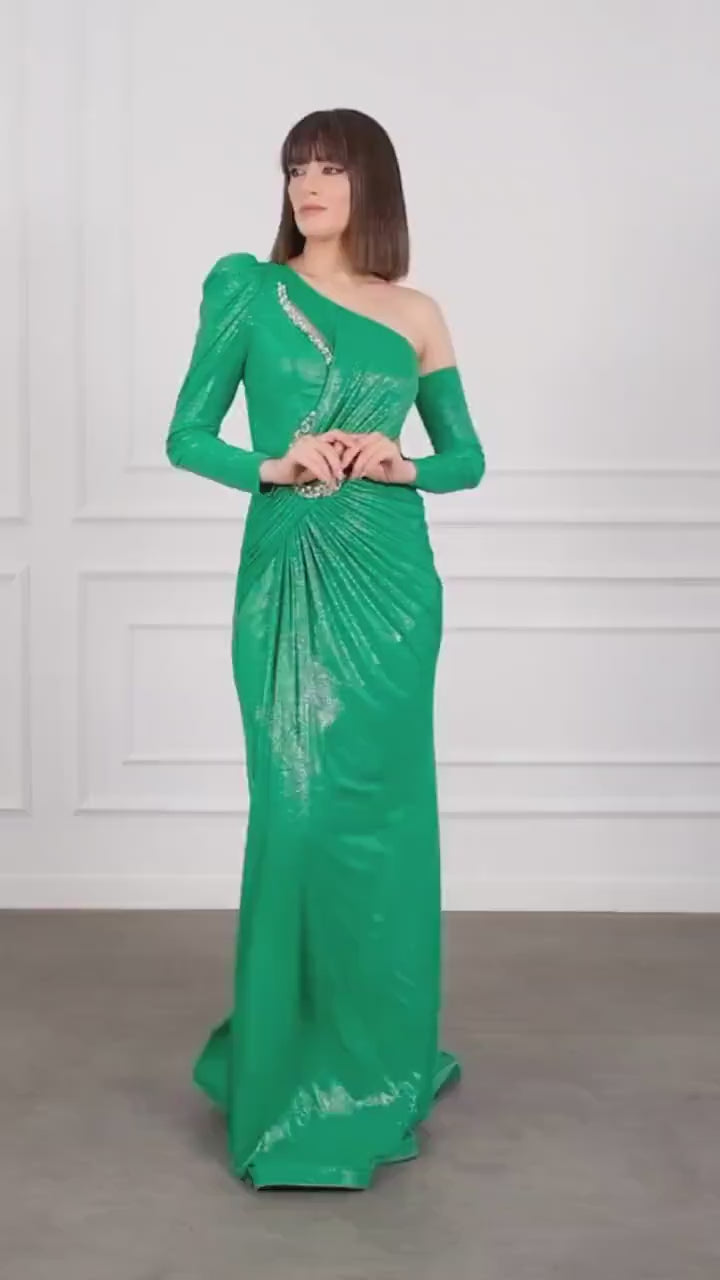 Light metallic stretchy long Prom dress, Cocktail Dress, long Dress, Red Carpet Dress, Party Dress, Special Occasion Dress, Event Dress
